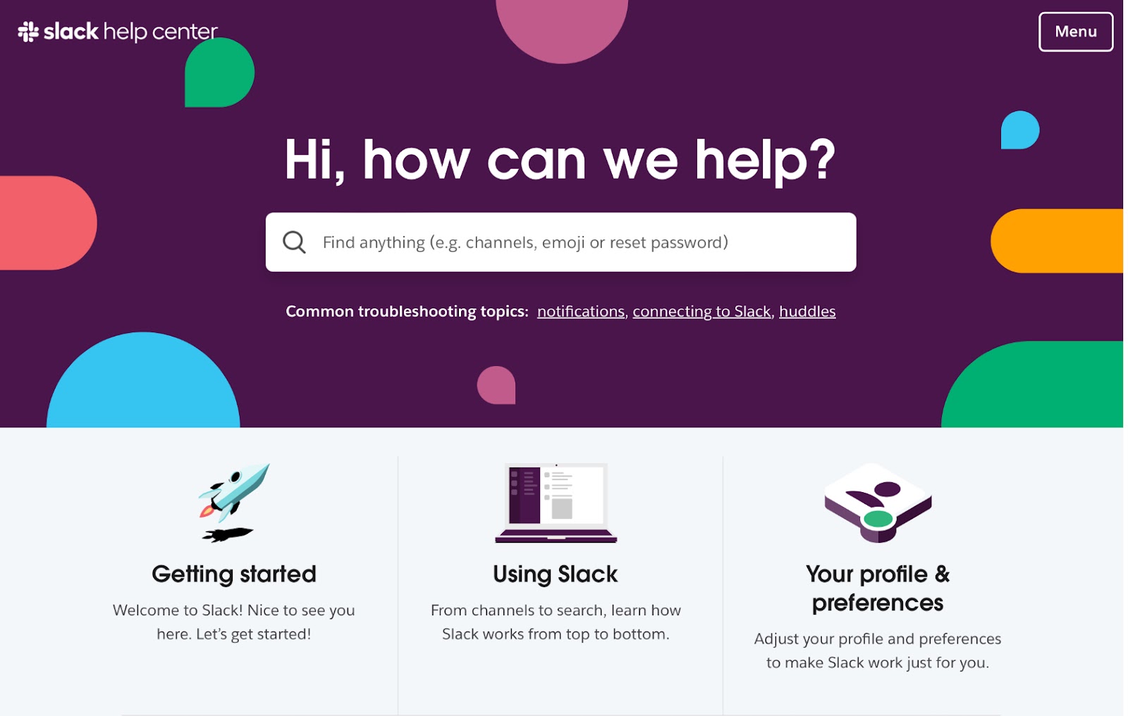 Slack’s helpdesk