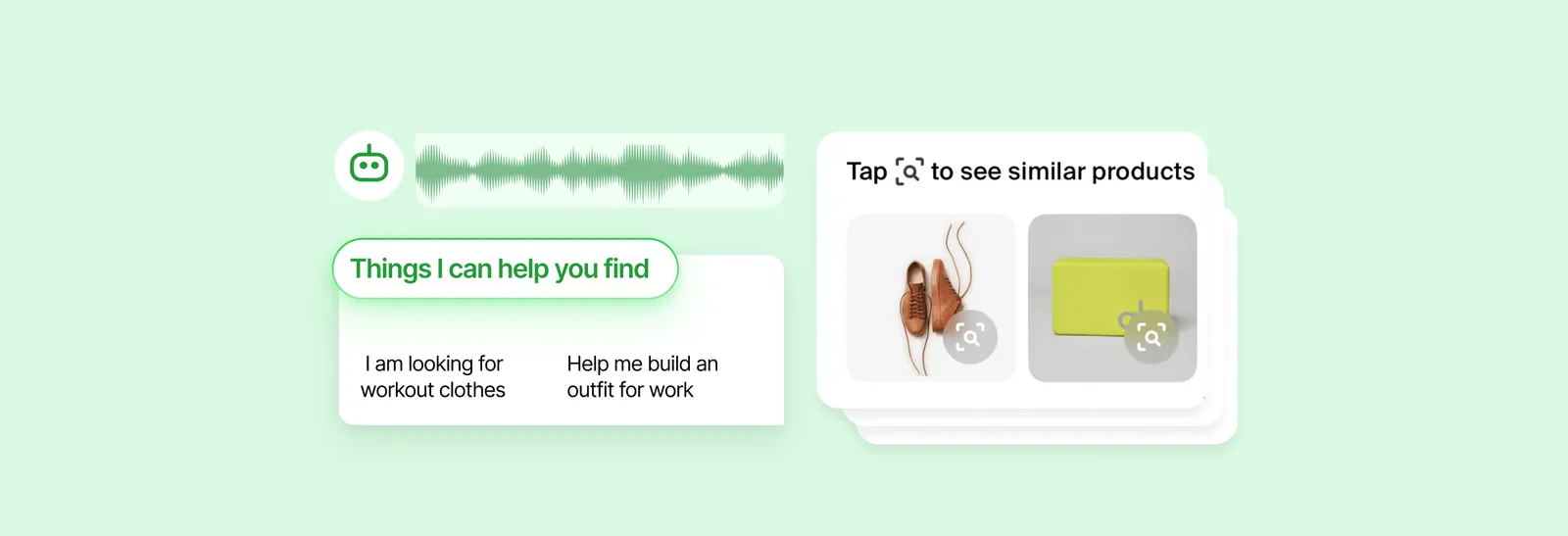 An image showing the Plivo AI voice agent helping a customer choose an outfit