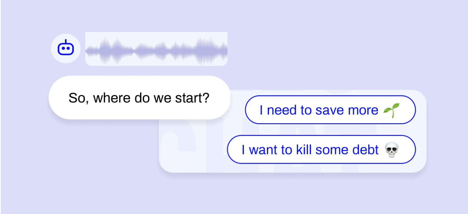 An image showing a Plivo voice AI agent helping a user with their financial queries